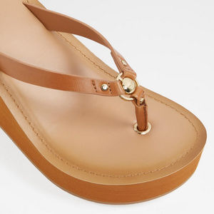 NEW - ALDO Cognac Chelama Wedges